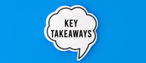 'key takeaways' in a paper thought bubble